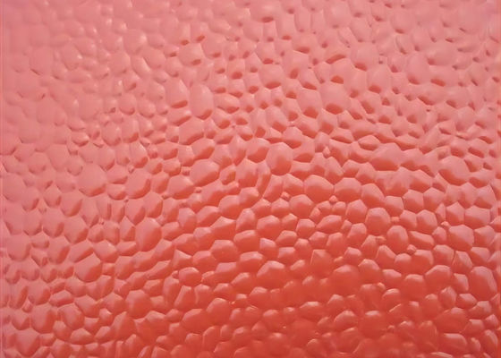 0.35mm grubości stop 3003 Czerwony powłokę koloru Embossed płytki aluminiowej stosowane w dekoracji sufitu wnętrza