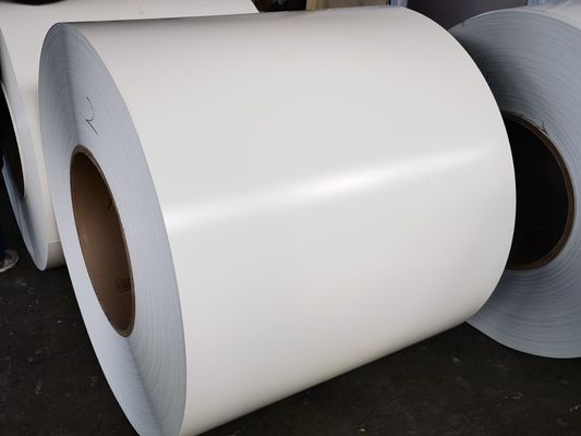 AA3105 0,76 mm x 1219 mm Wysokiej Błyskotliwej Białej Kolory PE Farba Pre-Painted Aluminium Coil Używany Do Roller Shutter Door Making