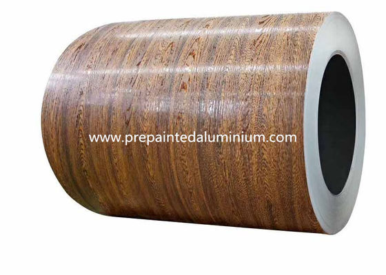 Drewniany wzór 0,2 mm wstępnie pomalowana cewka aluminiowa w panelu ściennym