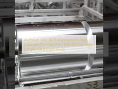 Podłoże z folii aluminiowej ze stopu aluminium 8079 (0,01–0,02 mm | szerokość 600–900 mm | jednostronne jasne wykończenie)